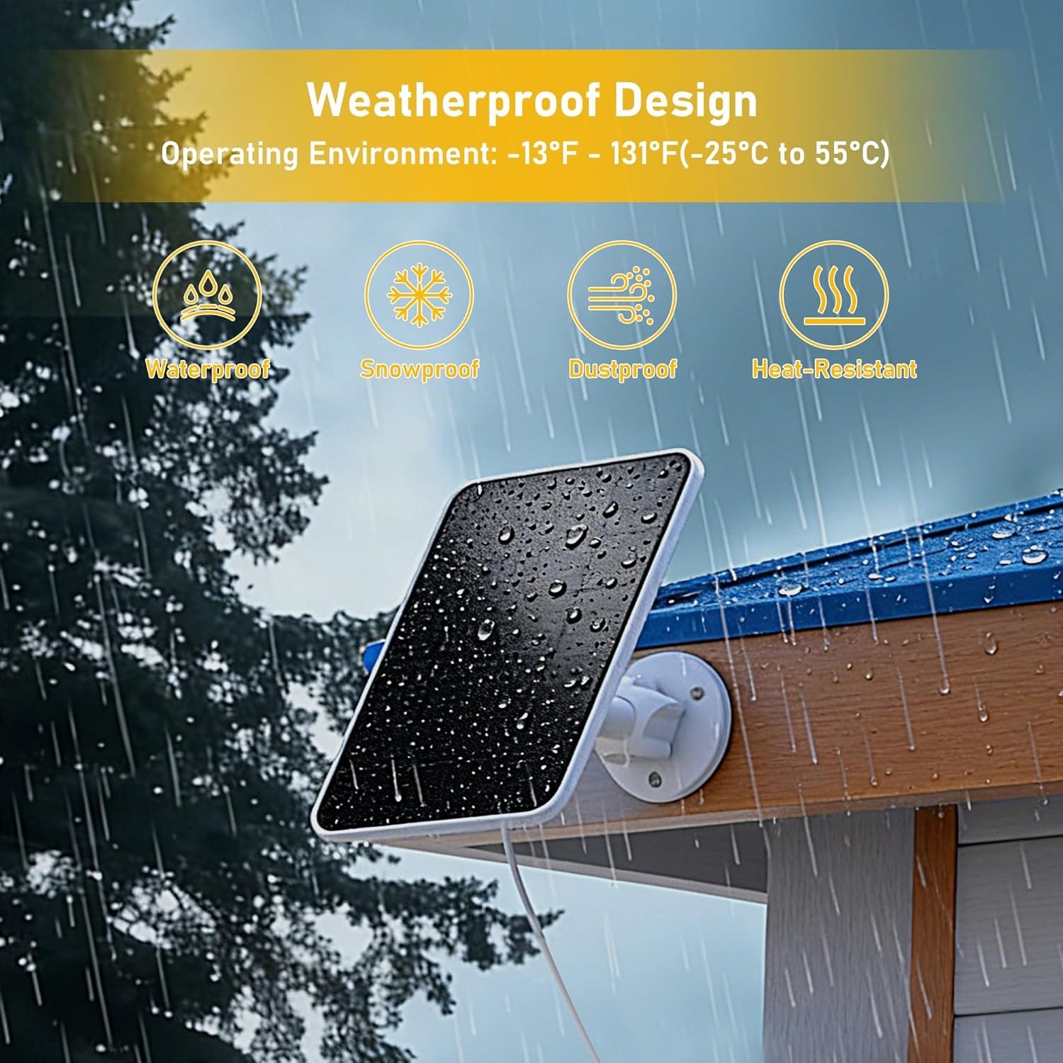 Solar Panel Charger for Arlo Essential Series,Go 2,Pro 6XL/6/5S/3,Ultra Series,W