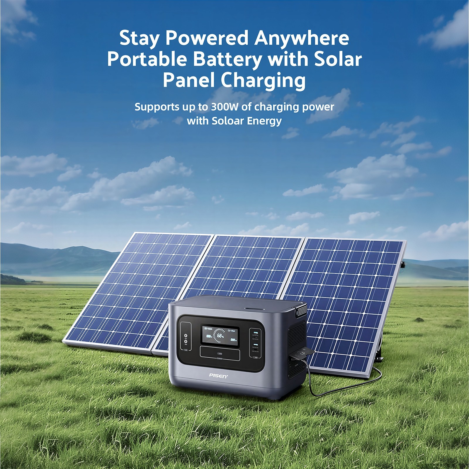 PISEN 1000W Portable Power Station 1008Wh LiFePO4 Battery Backup