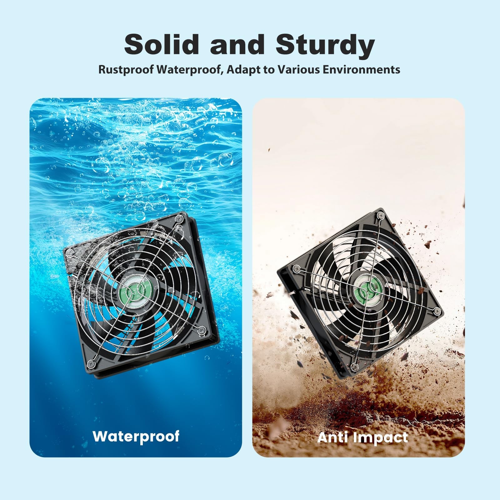 Solar Chicken Coop Fan 3 Kit 25W Solar Powered Greenhouse Fan Outdoor Waterproof