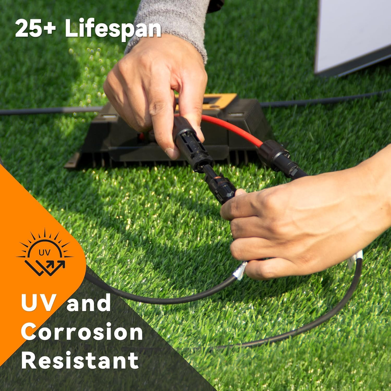 Solar Extension Cable 10 Gauge Panels Wire 3Ft 10AWG (6mm²) PV Wires SJZSUNRUN T