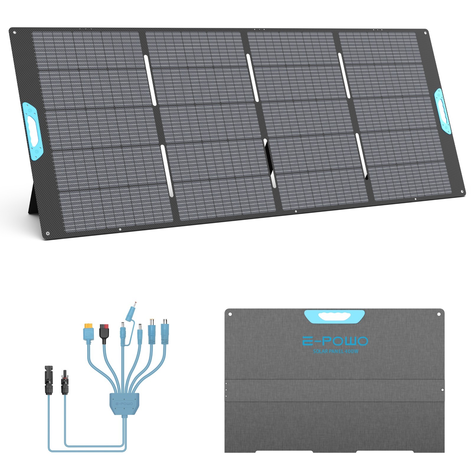 E-POWO Portable Solar Panel 400 watt for Off Grid Camping RV Solar Generator
