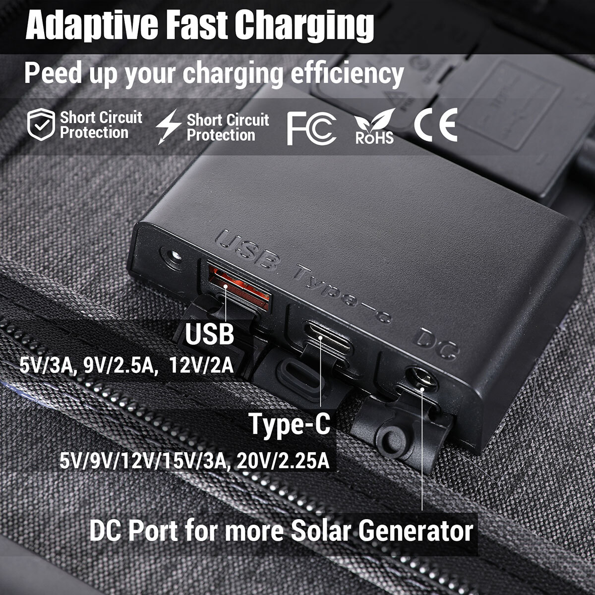 200W Portable Solar Panel Kit for Power Station RV Home Car IP66 Certified New