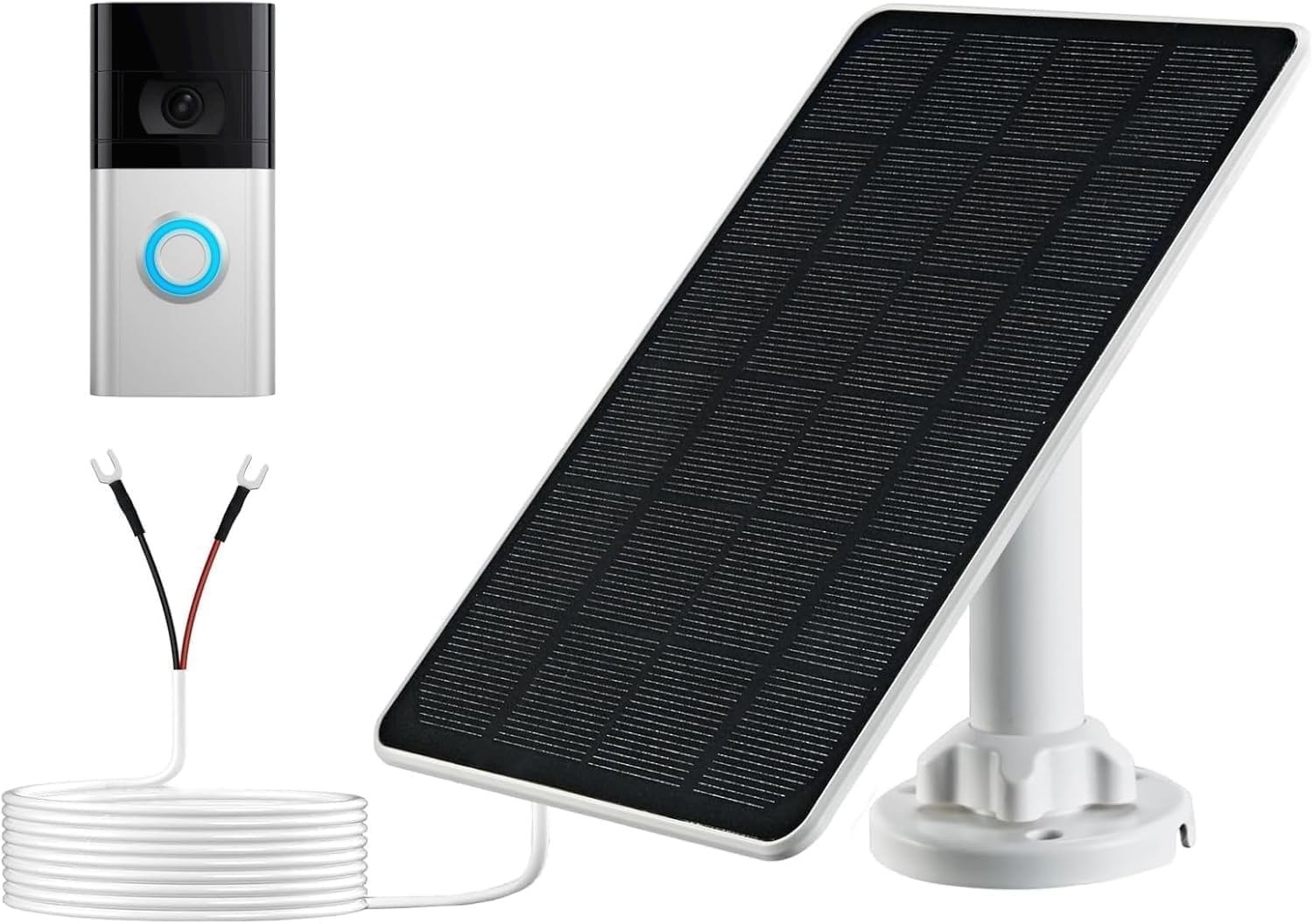 Ring Solar Charger 5W 5V Compatible with Ring Video Doorbell 3/3+/4, Batte…