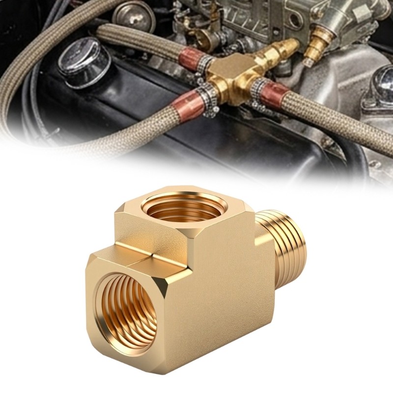 Square Body Brass Branch Fitting Branch Adapter for Air or Instrument Line Work