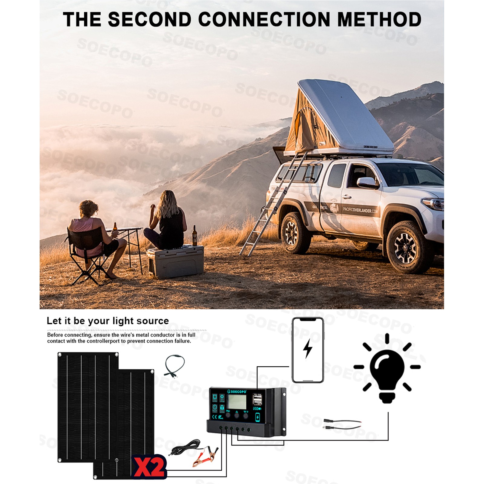 10000W Solar Kit | w/ Efficient Inverter, 2pcs Solar Panels, 100A Controller