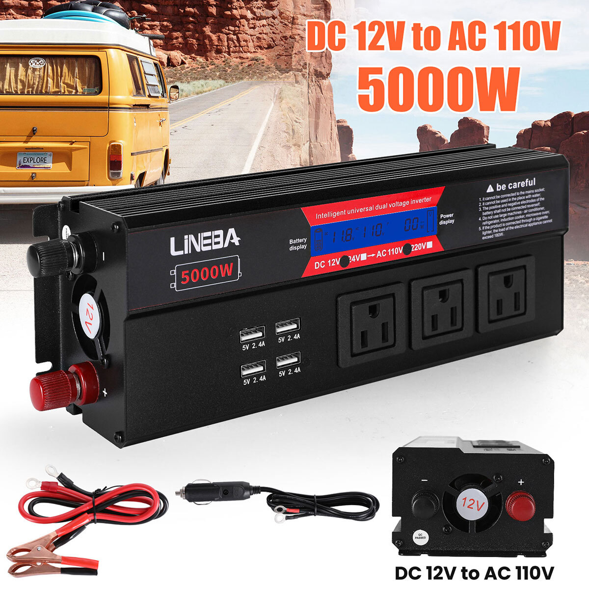5000W Complete Solar Panel Kit Solar Power Generator 100W 200W Panel & Inverter