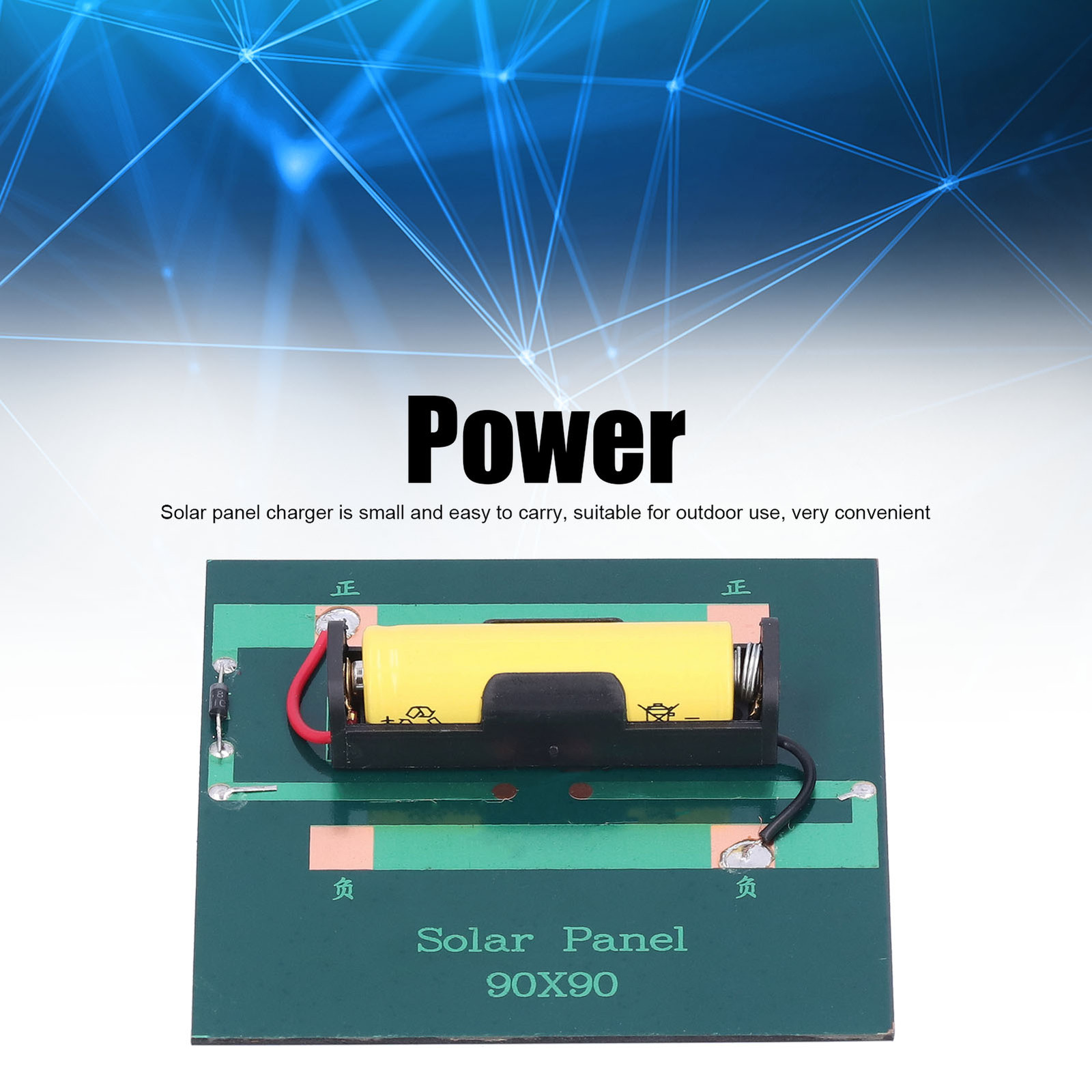 AUHX Solar Power Bank 1W Solar Charger For .2V AA Batteries Power Supply