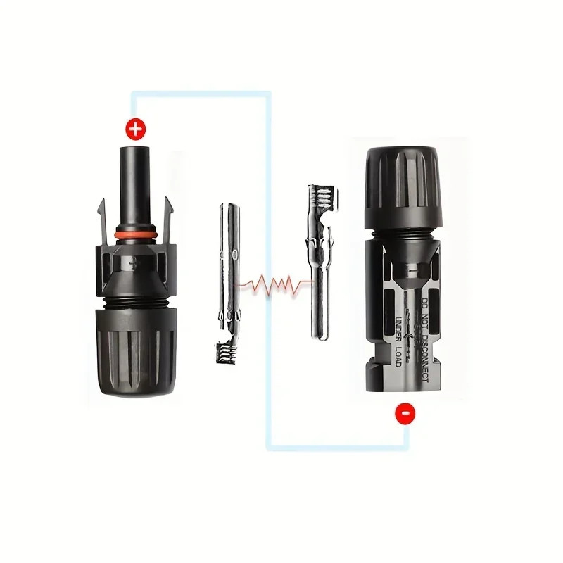 10/20/60/100PCS Photovoltaic ConnectorsSolar Cable Connectors, IP67 Waterproof A