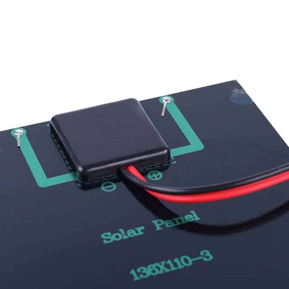 Compact 2W 12V Solar Panel DIY Charger Board with Clip for Camping Use