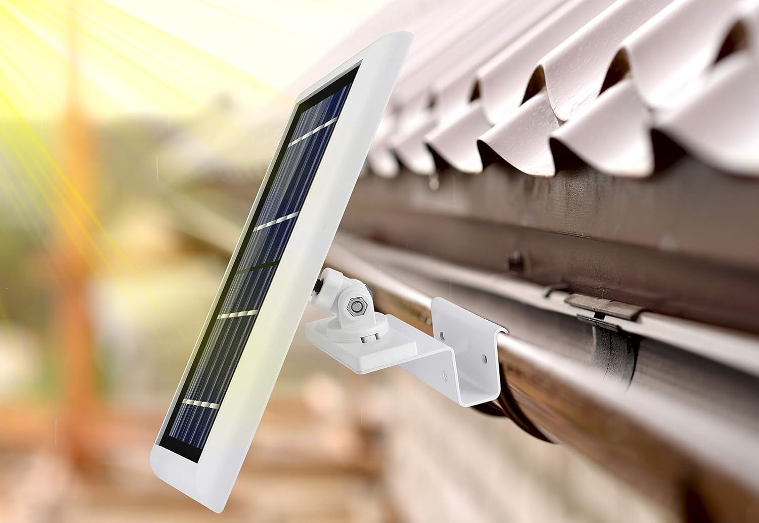 Gutter Mount for Solar Panel Compatible with Ring, Arlo, Blink, Reolink Cams …