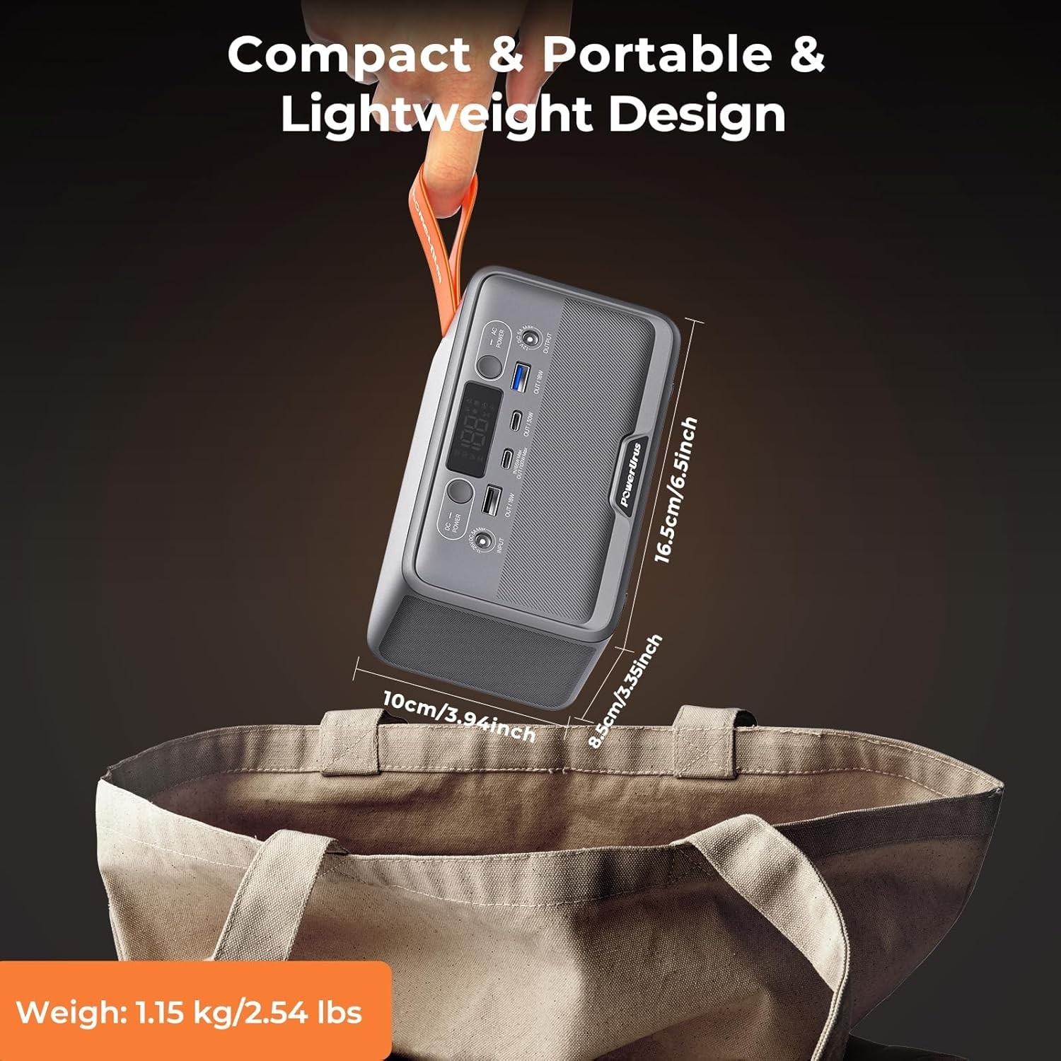 Portable Solar Power Bank 89.6Wh with 100W AC Outlet & Fast Charging