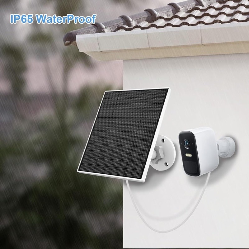 High Efficiency Solar Panel Eufy Camera Waterproof Easy Install 2 Pack New