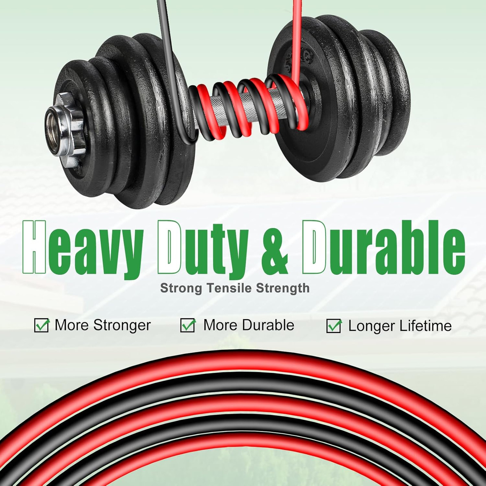 Twin Solar Extension Cable 6FT 10AWG 6mm2 IP67 Male Female Connectors for RV