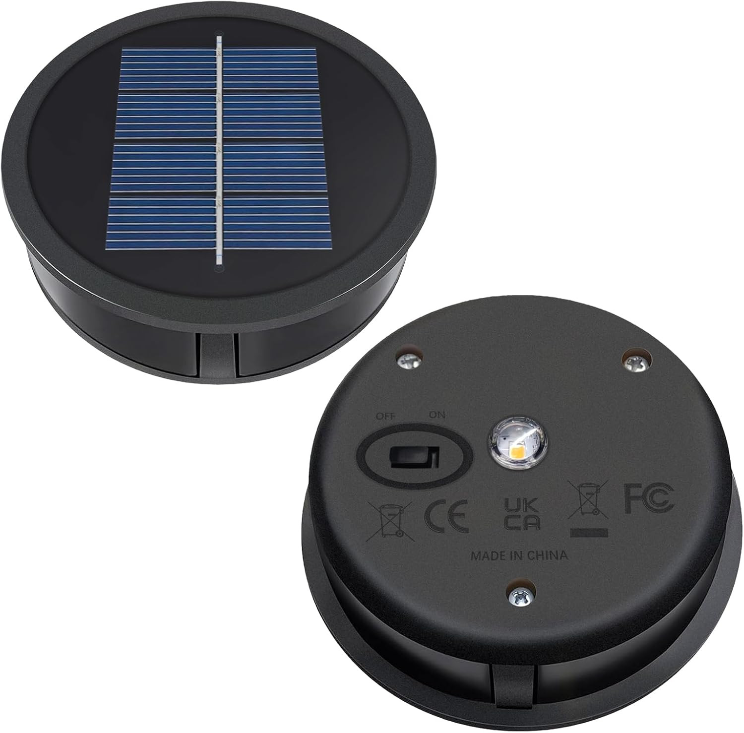 AA 600Mah Solar Lights Replacement Top Parts, Solar Panel for Outdoor Garden Lan