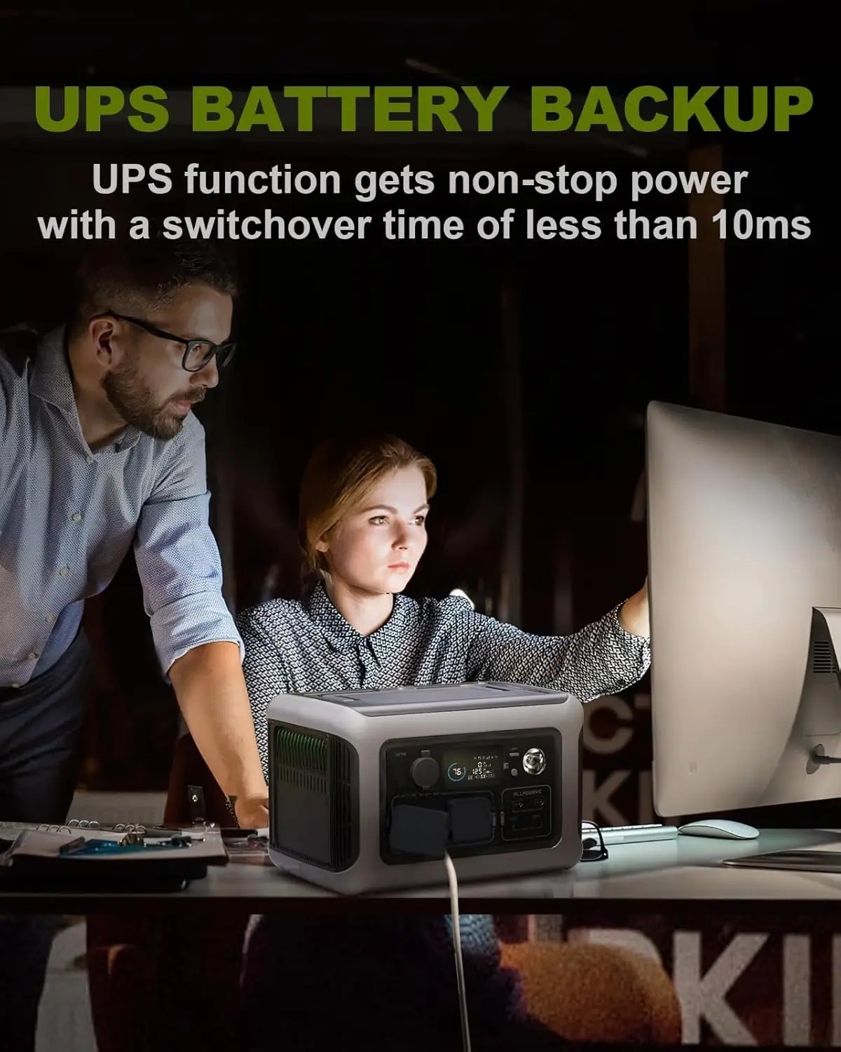 ALLPOWERS Portable Power Station R600, 299Wh Battery with 2x 600W (1200W)