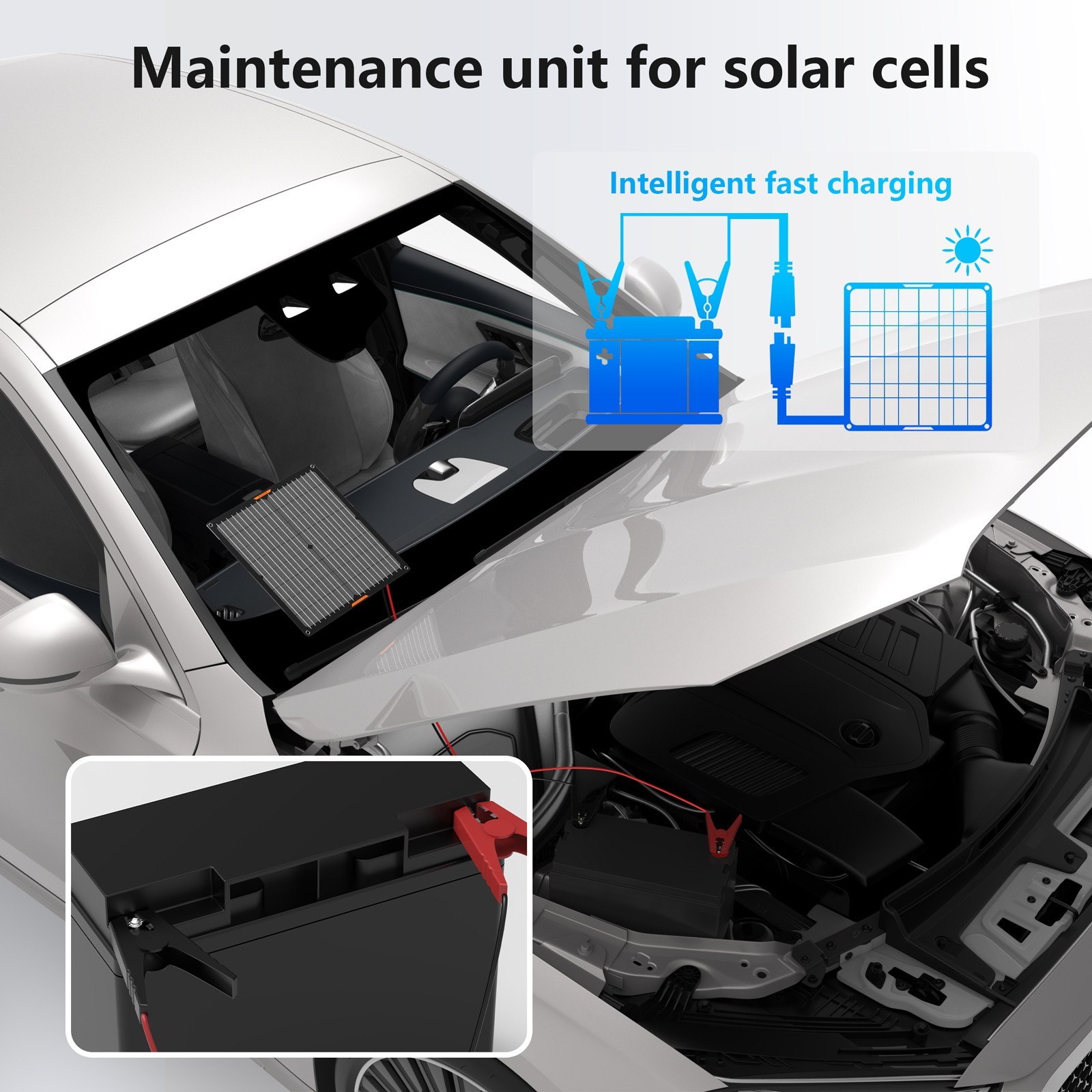 20W 30W Solar Trickle Charger for Car Battery 12V with mppt Charge Controller