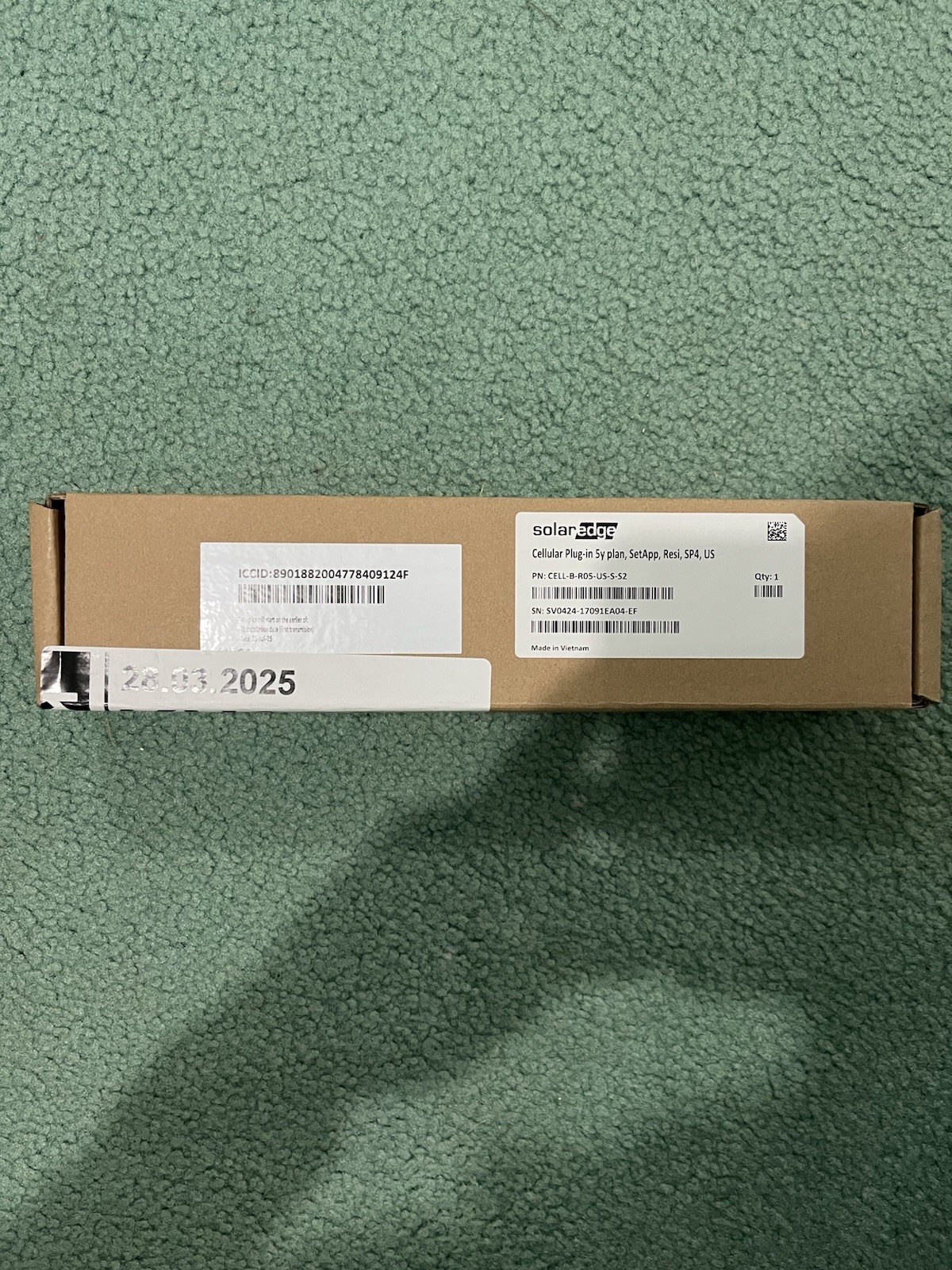 SolarEdge Wireless Internet Antenna Cellular Plug-In CELL-B-R05-US-S-S2 W/ SIM