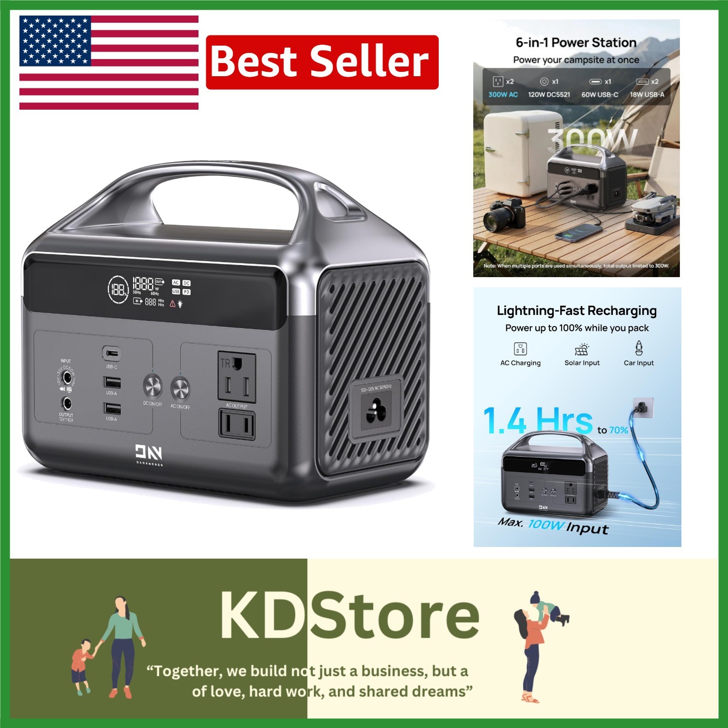 Versatile 192Wh Solar Power Station with Multiple Outputs for Outdoor Adventures