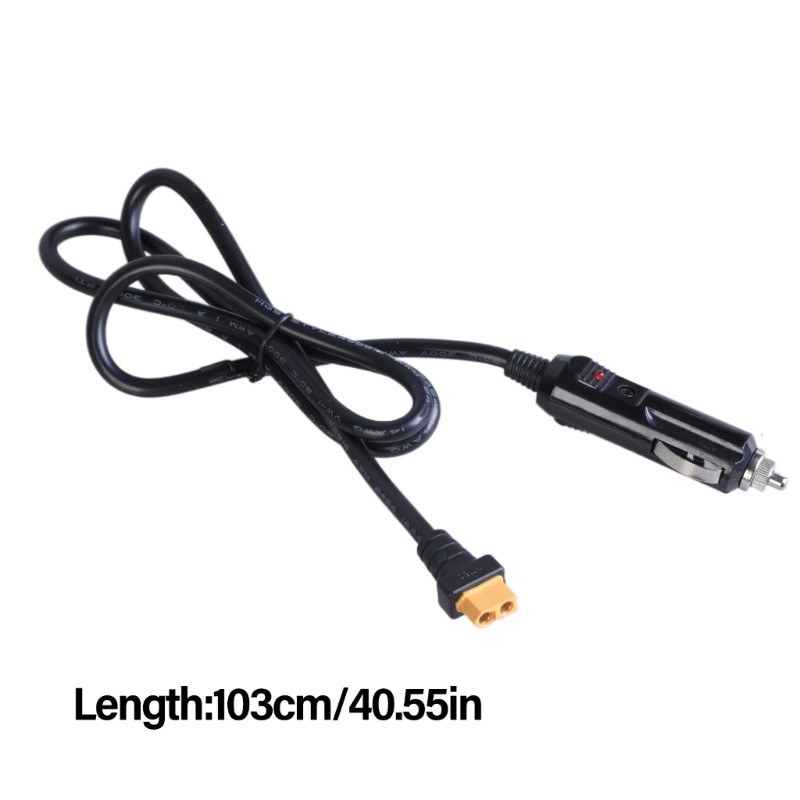 XT60 Extension Cable Female to Car Charger Male Plug 12V/24V Adapter for