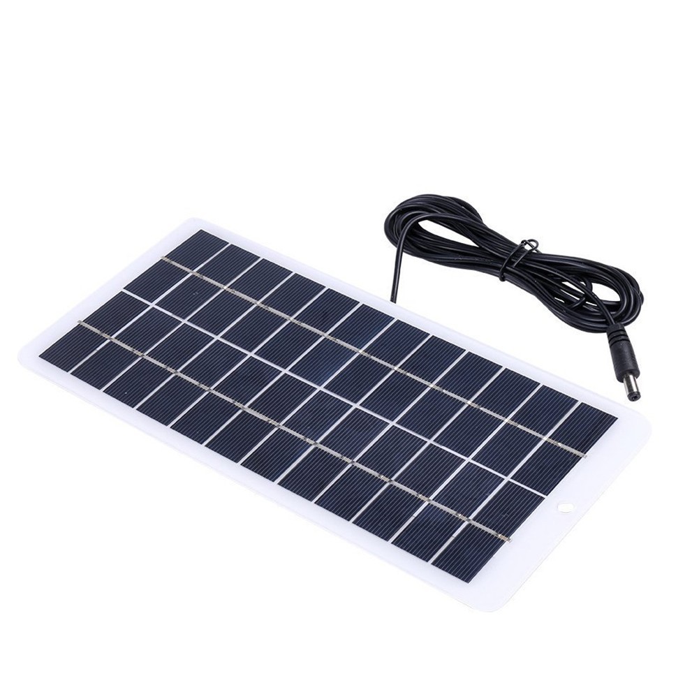 5W Solar Panel With Long Cable For 12V Battery For Charging For Garden Lights