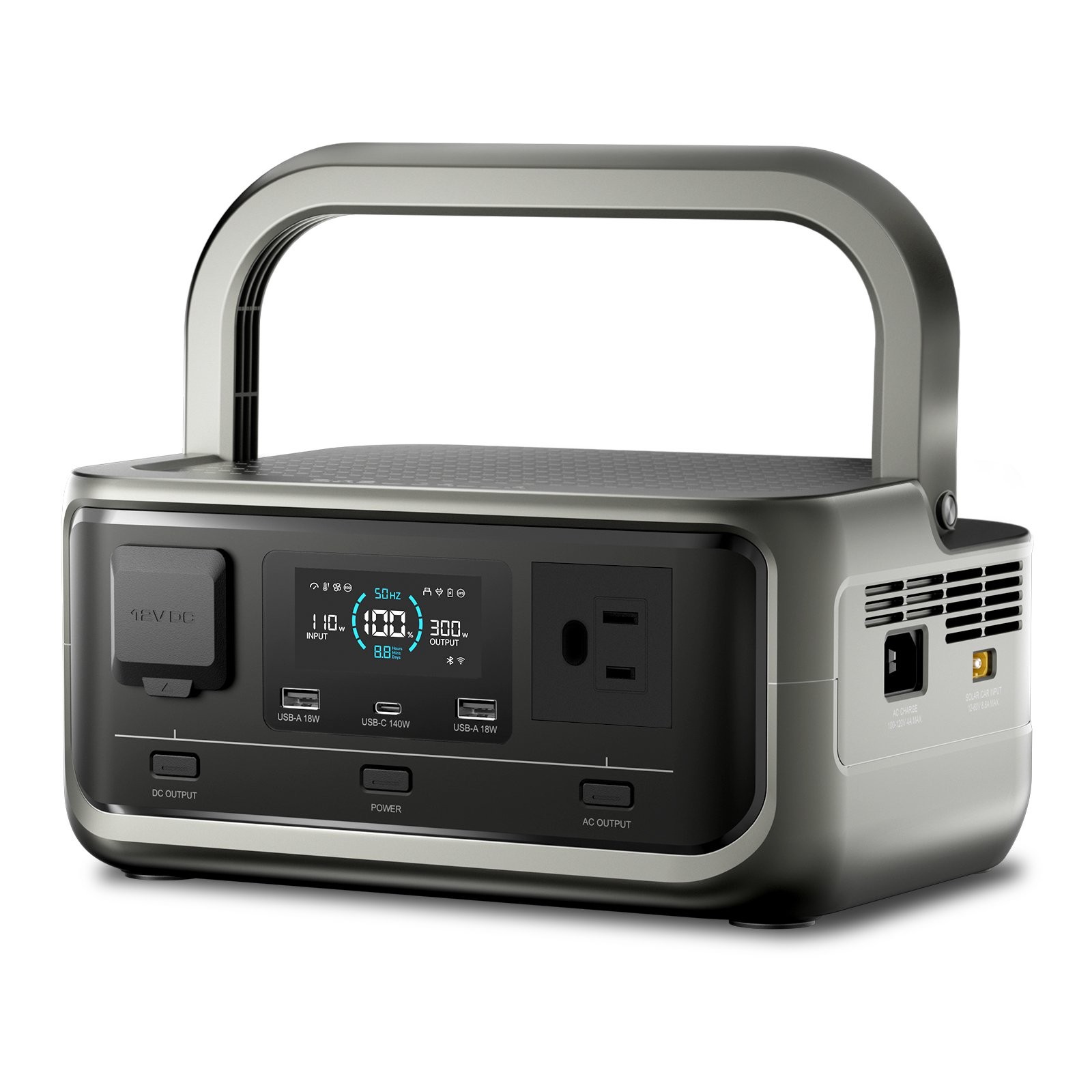 ALLPOWERS 300W 256Wh Portable Power Station AC DC Generator + 100W Solar Panel