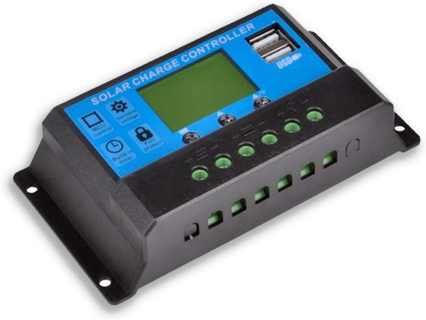 20A Solar Panel Battery Charge Controller Regulator 12V 24V LCD Auto Dual USB