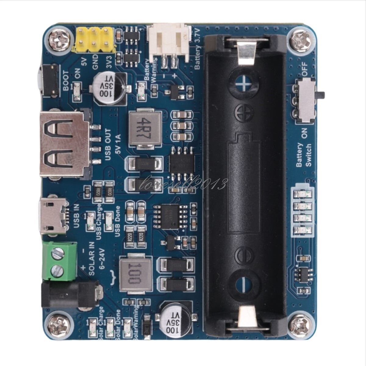 6~24V Solar Panel Power Management Module Support MPPT 850mAh Li-ion Battery