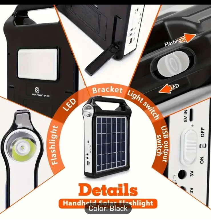 Portable Solar Power Storage Generator System With Usb 5v Solar Panel Energy…