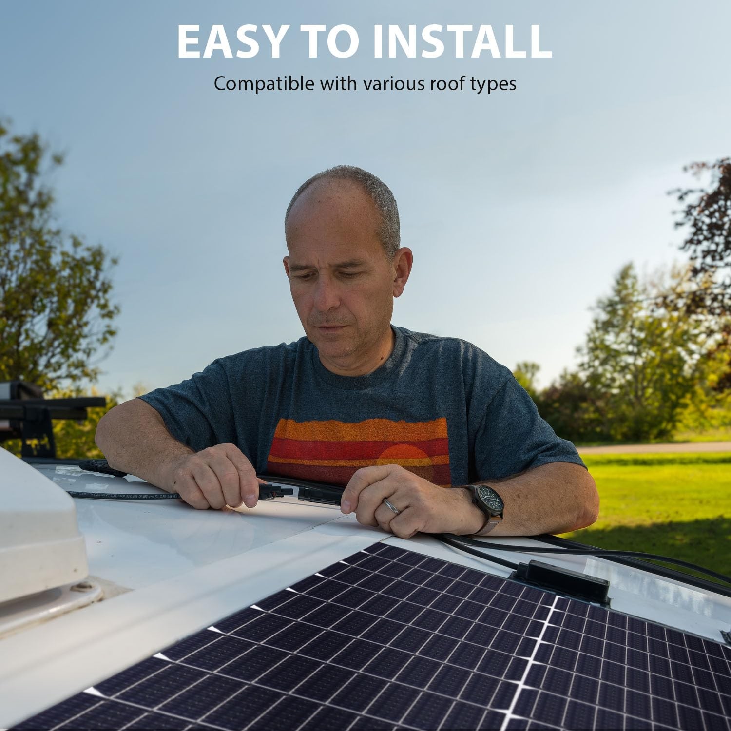Mighty Max 100W 12V Mono Lightweight Solar Panel for Off-Grid Systems Semi-Truck