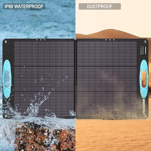 Panel Solar 100W Foldable Waterproof Camping RV SOKIOVOLA Portable Power Station