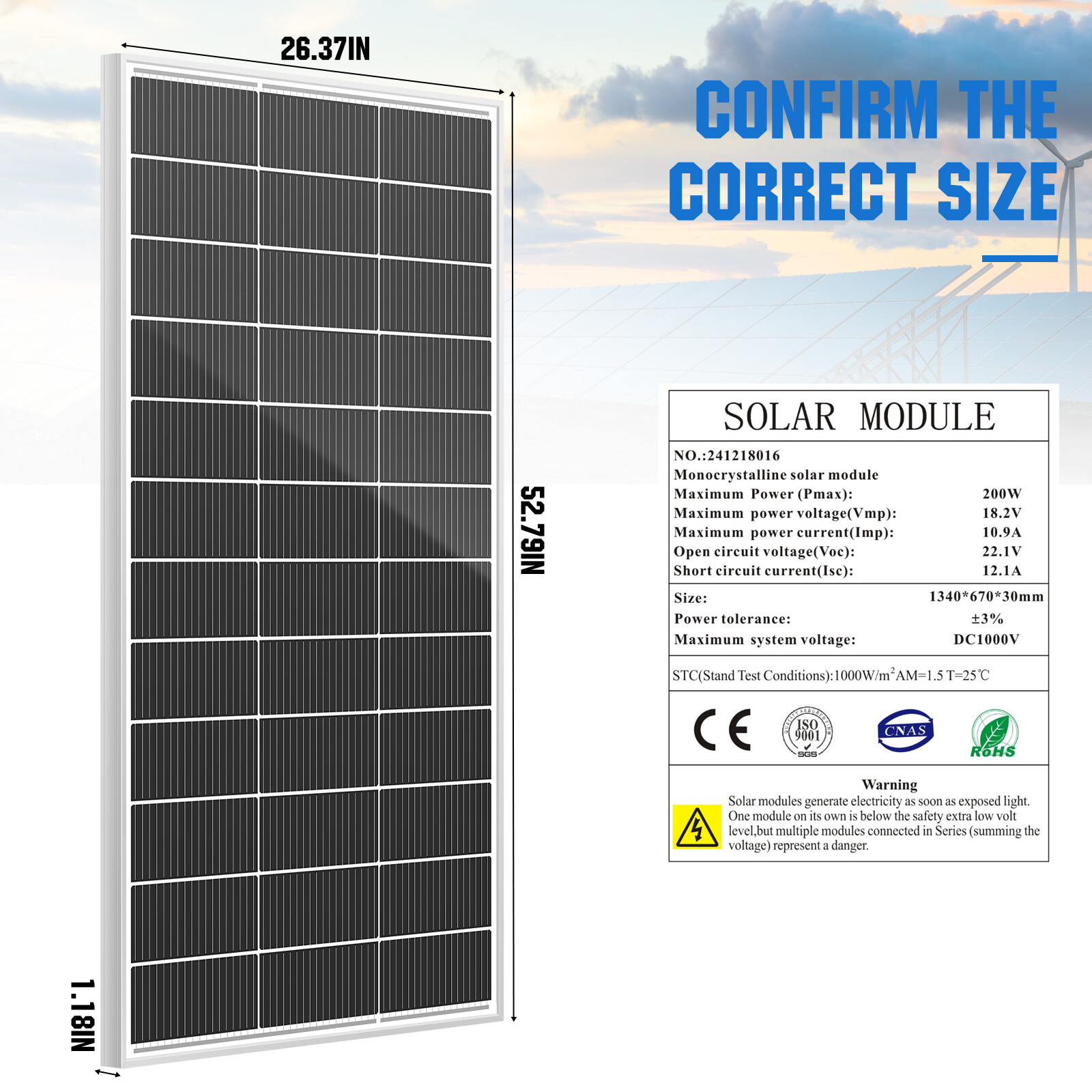 100W 200W 300W 400W Watt 12V Monocrystalline Solar Panel Home RV Charger OffGrid