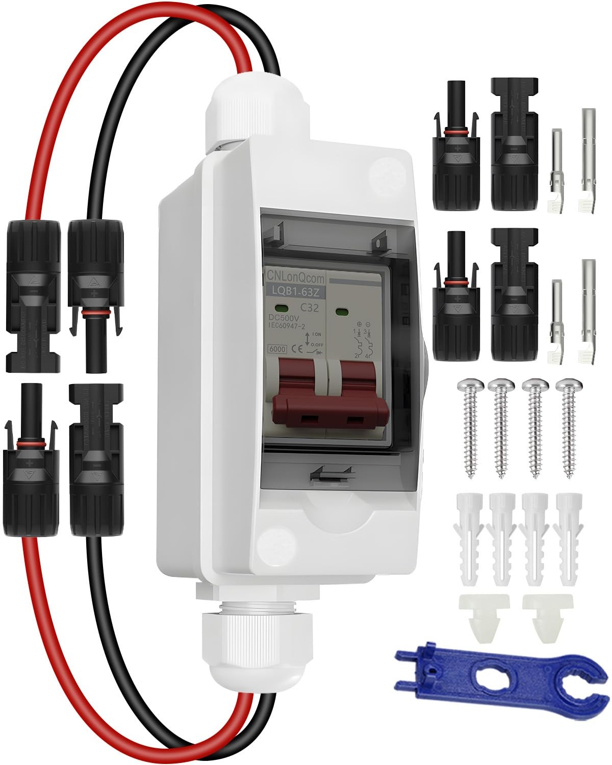 Solar Panel Disconnect Switch 32 Amp 500V DC Miniature Circuit Breaker with PV C