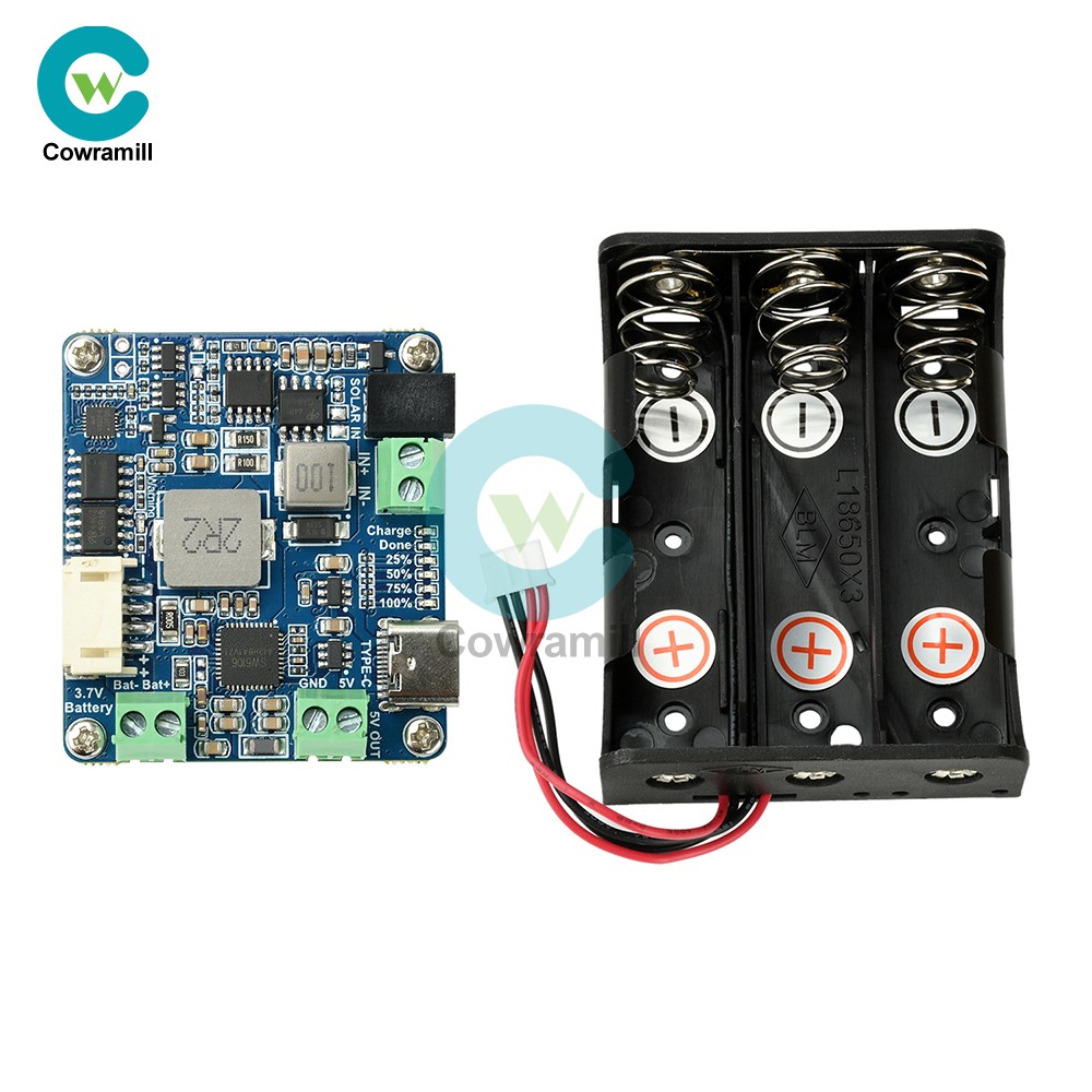 6-24V Solar Panel Power Management Module 5V 3A Supports MPPT, PD QC FCP SFCP