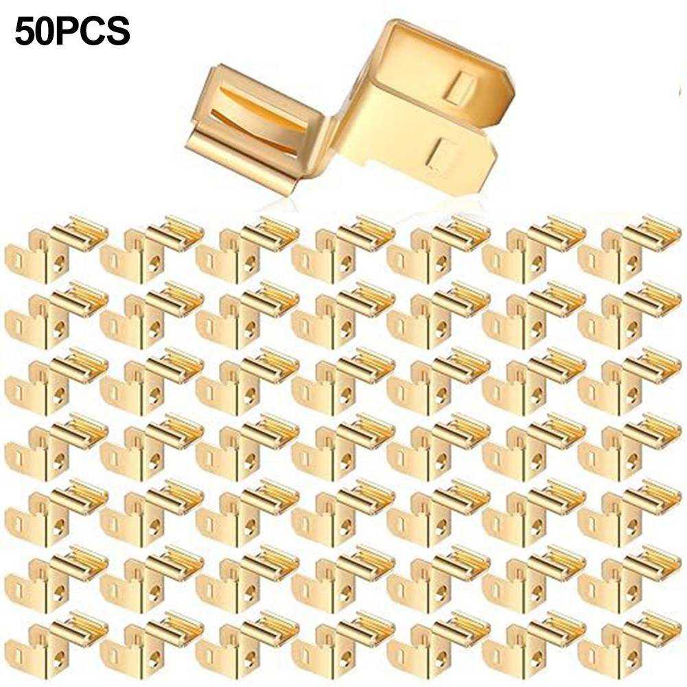 Easily Accessible 25 Pcs Brass Piggyback Spade Connectors in Bulk Packs