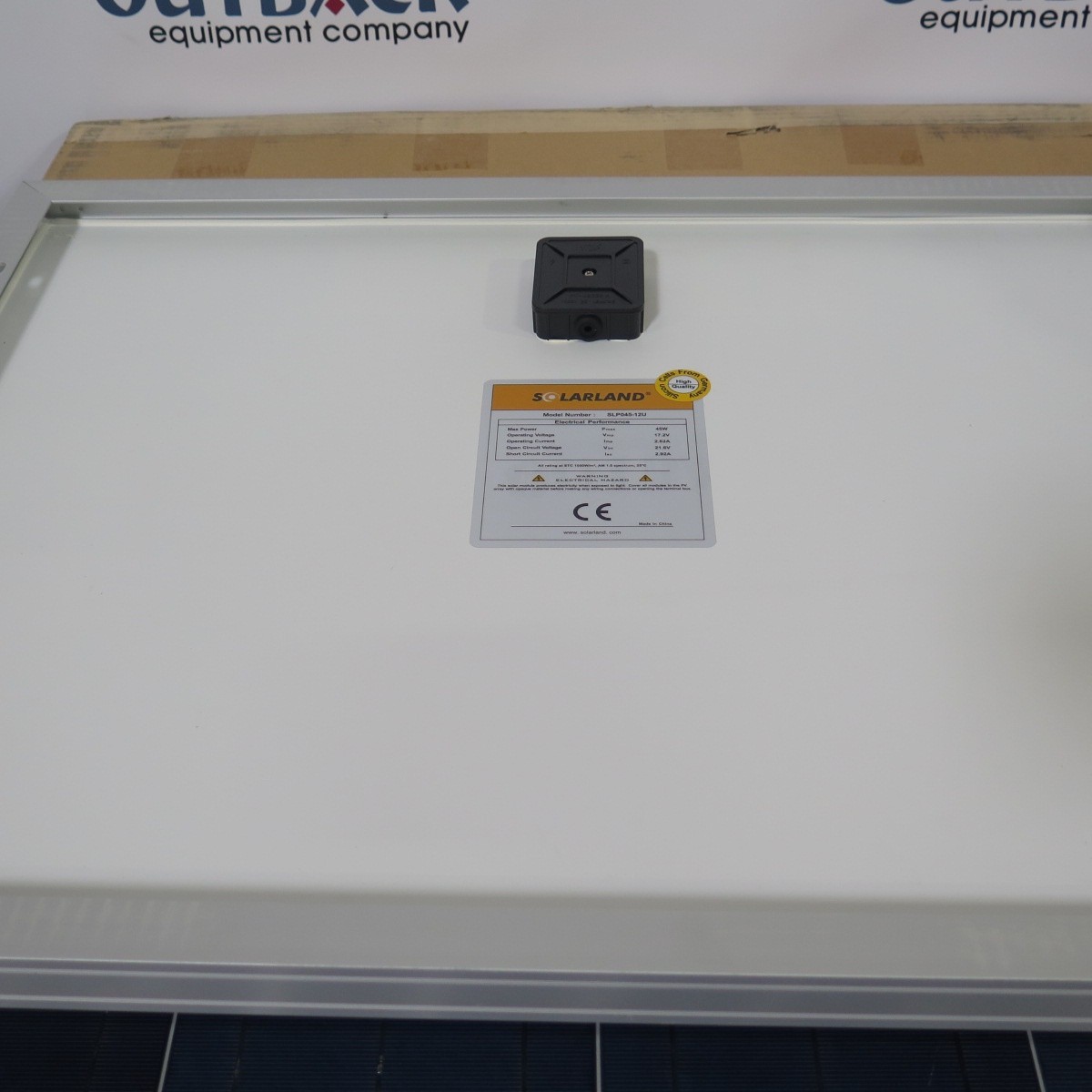 R201903 (2) Solarland SLP045-12U 45W 17.2V 2.62A 27″x21″ Solar PV Module