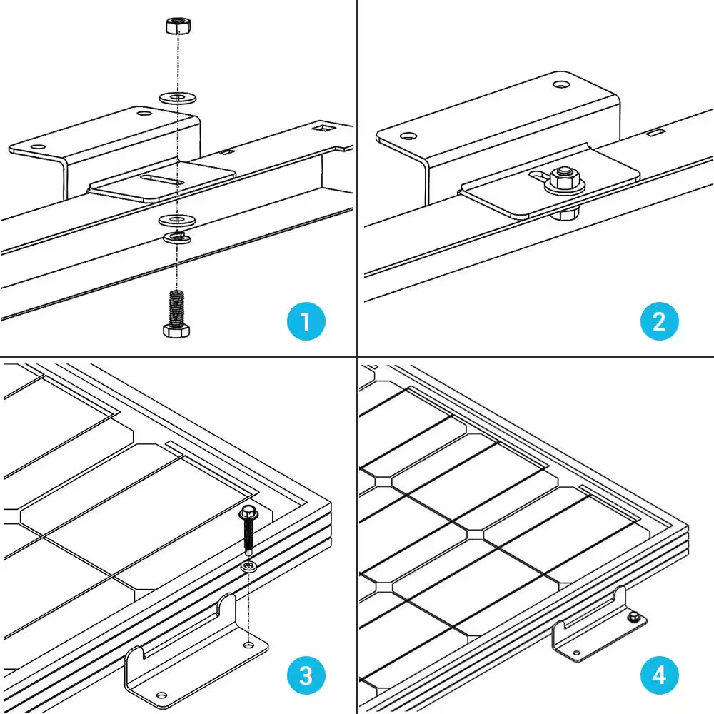 Solar Panel Mounting Z Bracket (Set of 4)