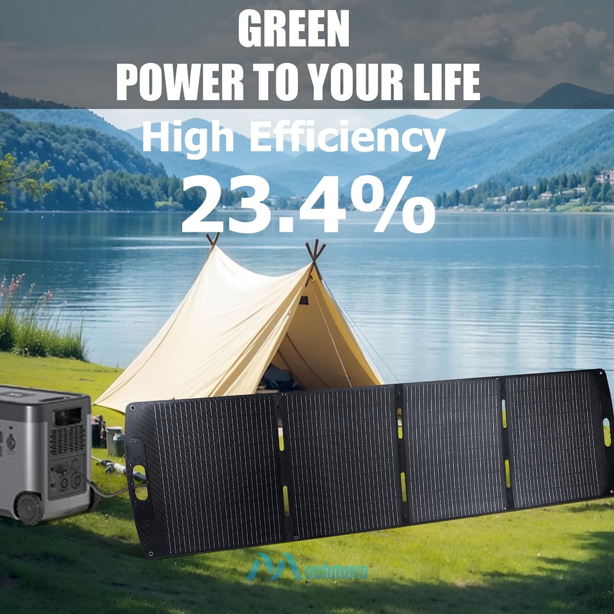 100W 200W 12V ETFE Mono Solar Panel Foldable IP68 for Power Station Easy Carry