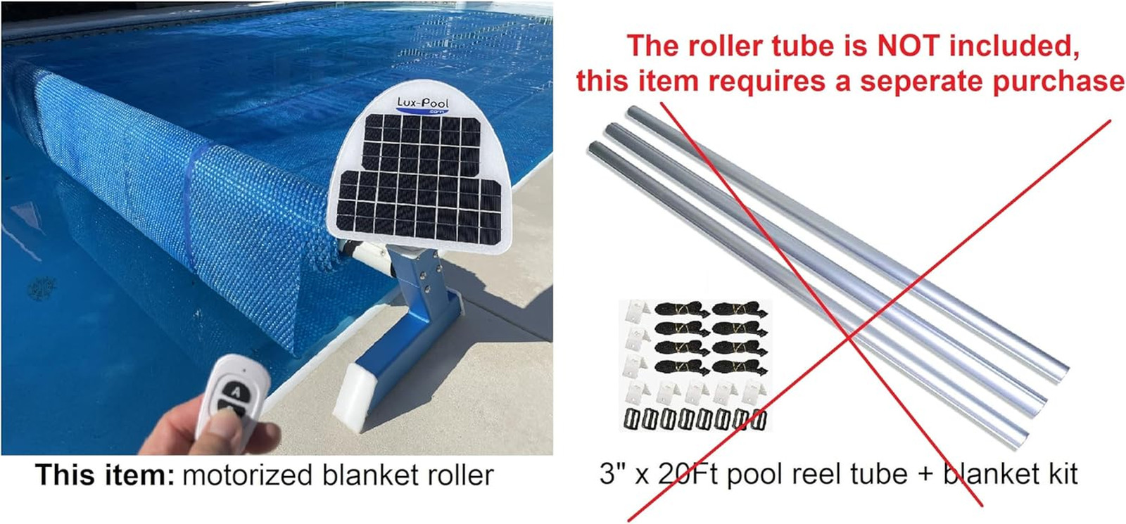 Motorized Solar Blanket Reel for Pools up to 20×40′ – Easy Button Operation