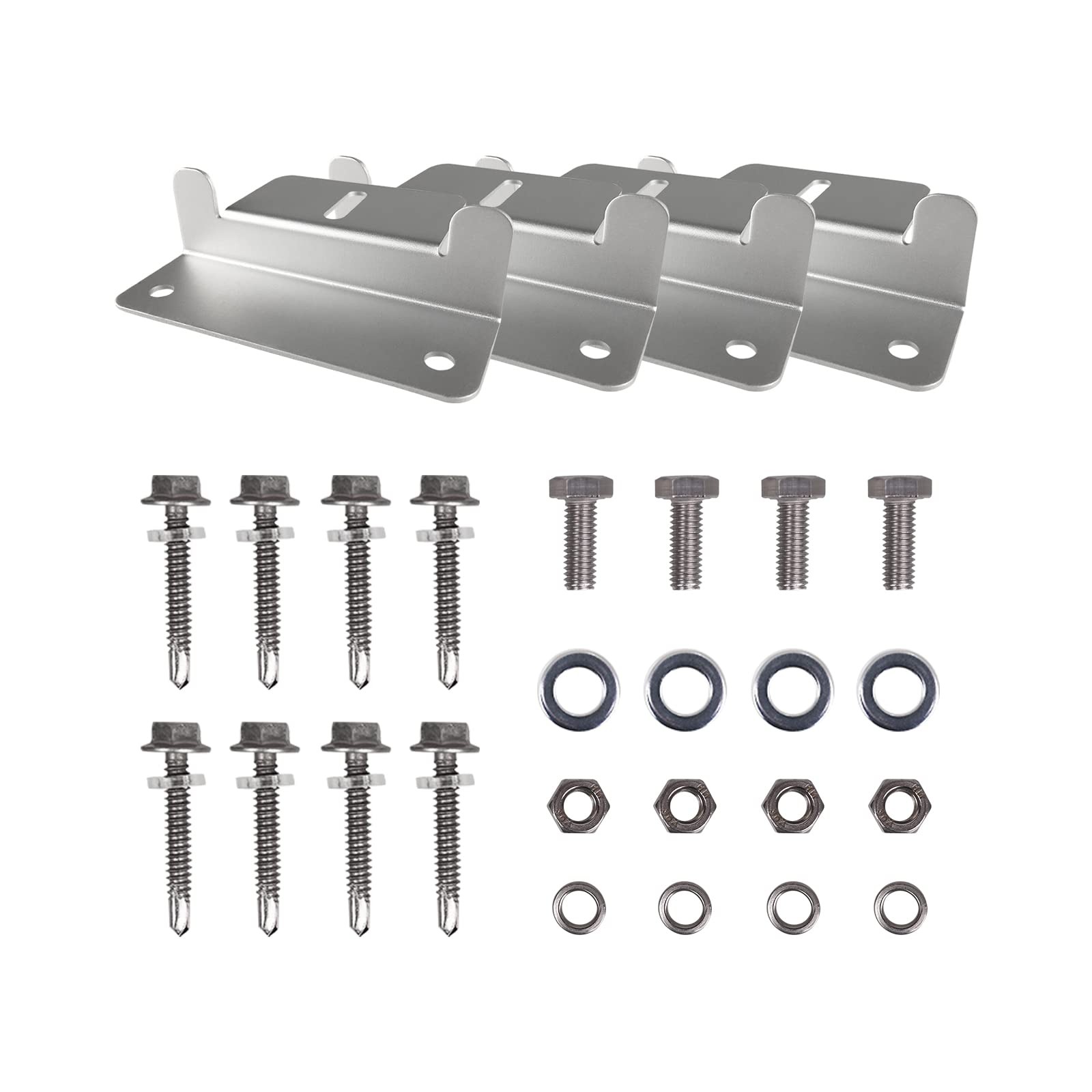HQST Solar Panel Mounting Brackets with Z Bracket, 1 sets of mount brackets