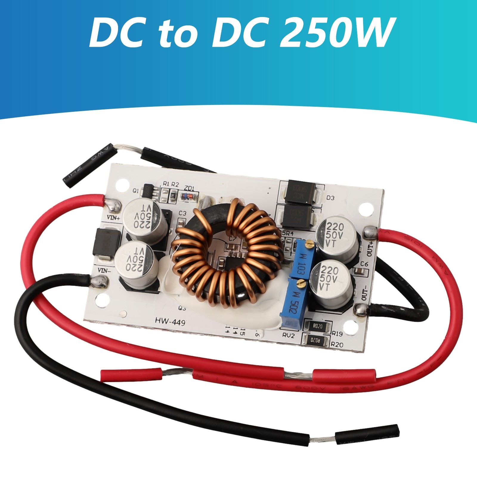 250w Step-Up Boost Converter Constant Current High Quality DC 8-48v To DC 12-50V