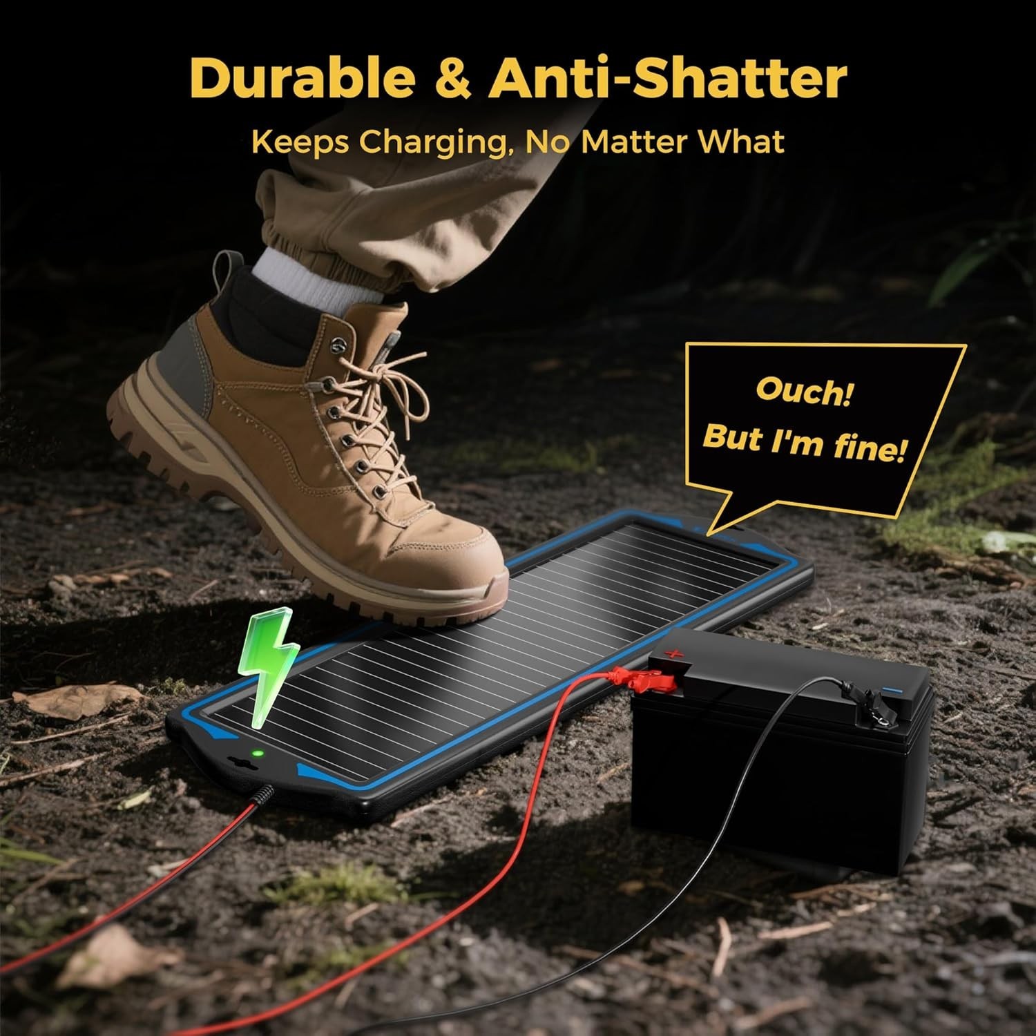 Waterproof 12V Solar Battery Charger Kit – Portable Trickle Charger for Vehicles
