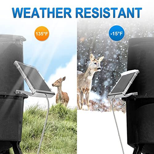 12V 1.7W Solar Panel for Deer Feeder Waterproof Solar Battery Charger with