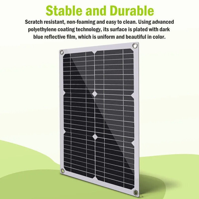 20 Watts Solar Panel Kit 10A 12V Battery Charger w/ Controller Caravan Boat RV
