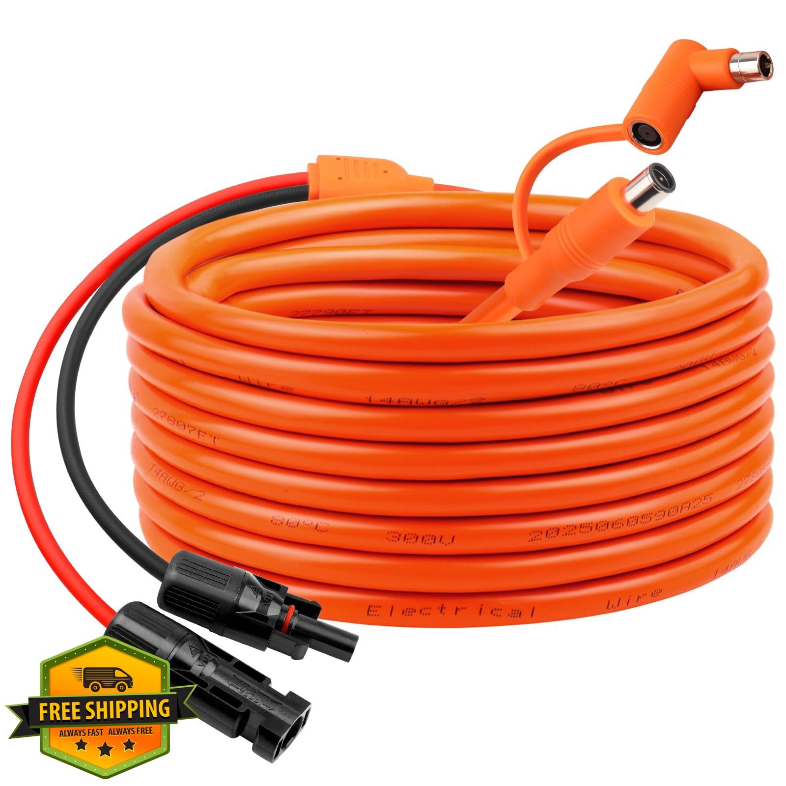 Kimbluth 35FT Solar Panel to DC 8mm Adapter Cable