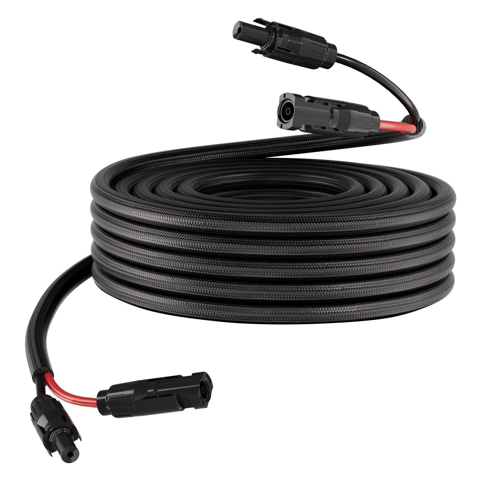 30ft Solar Cable 10 AWG, MC4 Termination, IP67, XLPE Insulation, TÜV Certified