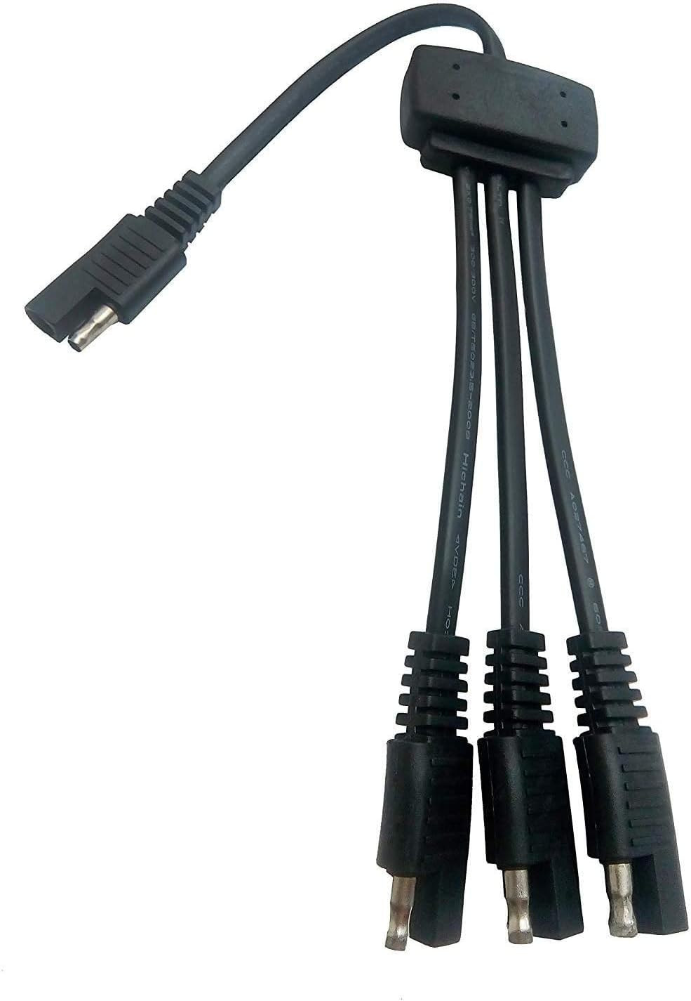 Sunway Solar Panel Combiner 3 to 1 Extension Wire with SAE Adapters Connector fo