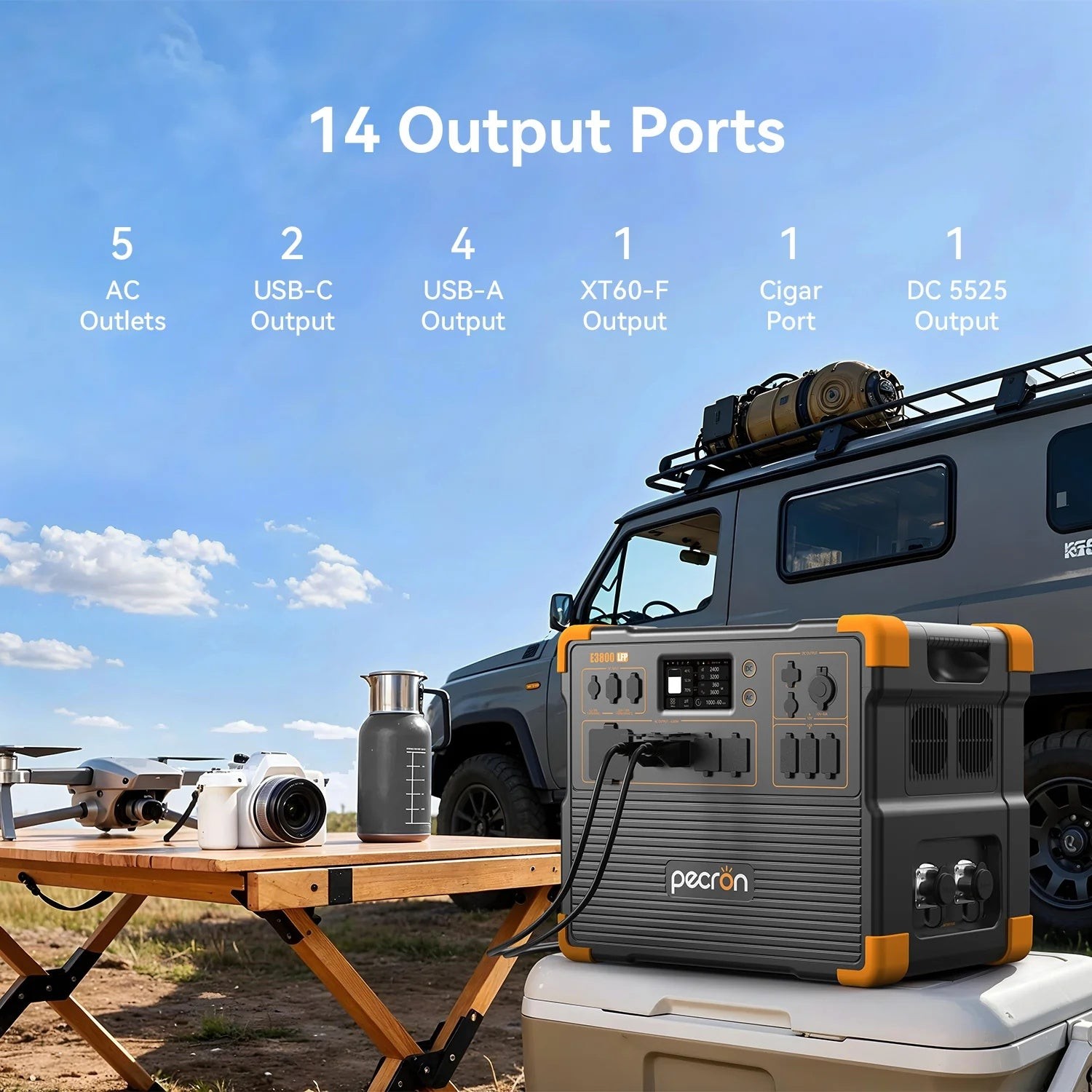 3840Wh Portable Power Station 4200W LiFePO4 Solar Generator Expandable