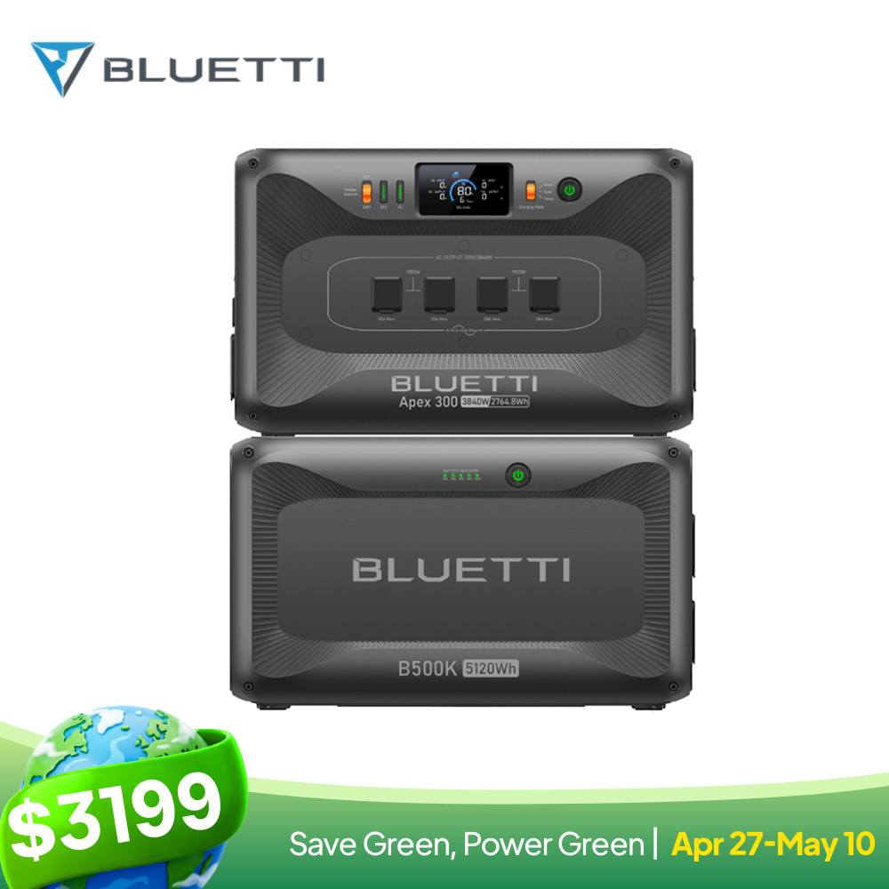 BLUETTI Apex 300+B500K 3840W 7884.8Wh Power Station LFP Battery for Home Backup
