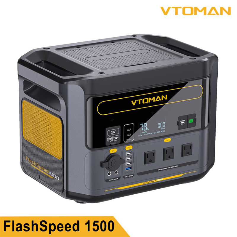 VTOMAN FlashSpeed 1500 Portable Power Station 1548Wh, With UPS Fast Charging