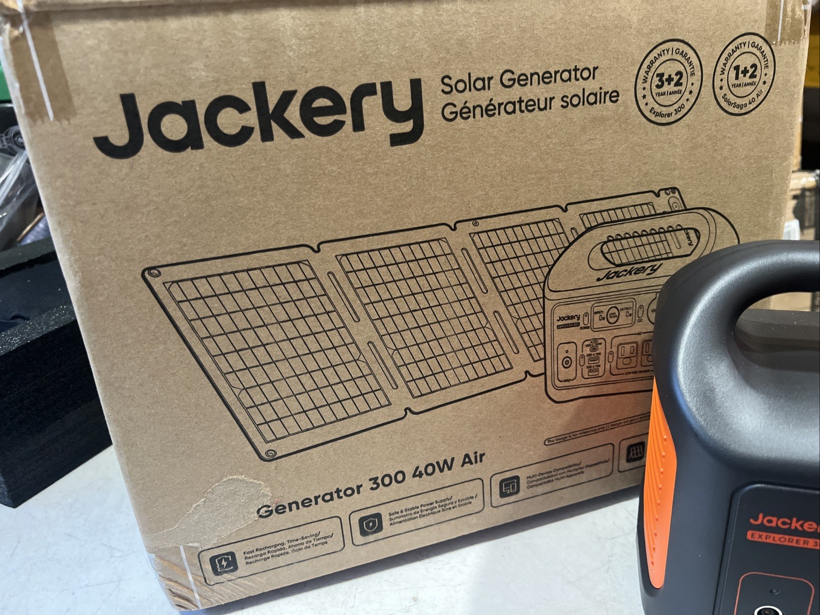 Jackery Explorer 300 v2 Portable Power Station with 40W Air Solar Panel